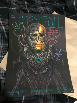 2019 Tool Autograhed And Doodled Poster