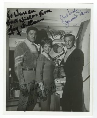 Lost In Space Cast Autographed 8x10 With Guy Williams,  Lockhart & Harris