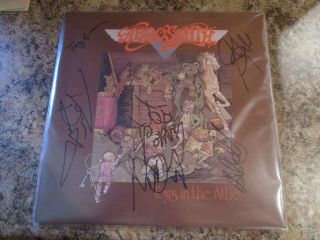 Aerosmith Toys In The Attic Vinyl Album Signed By 5 Steven Tyler Joe Perry