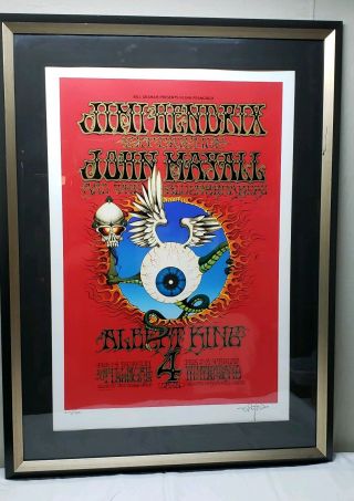 Jimi Hendrix Griffin Bg - 105 Flying Eyeball Limited Edition Serigraph 246/500 Art
