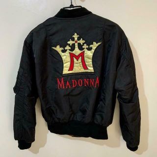 Vintage Madonna " Blond Ambition World Tour 90 " Rock Embassy Bomber Jacket Size M