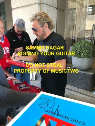 SAMMY HAGAR Autographed Signed FENDER STRAT GUITAR PSA/DNA CERT Exact PIC Proof 4