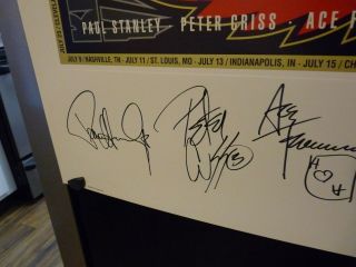 Kiss All 4 Band Signed Autograph 26x33 Lithograph Poster BAS Certified 3