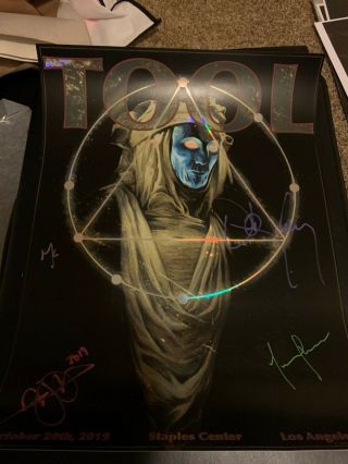 Tool La Staples Center Band Signed Autographed Poster Print No Concert Ticket