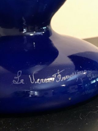 Le Verre Francais Azurette 16.  5” Vase Signed 3