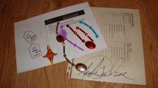 Autographed Sheet & Beads From Michael Jackson Video Blood On The Dancefloor