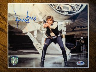 Harrison Ford Signed Star Wars 8x10 Official Pix Psa/dna Opx Han Solo