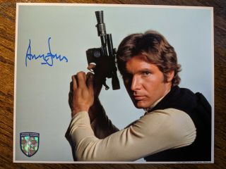Harrison Ford Signed Star Wars 8x10 Official Pix Bas Opx Han Solo