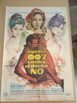 Dr.  No 1 Sh Spanish Movie Poster James Bond,  Sean Connery