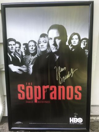 Sopranos Poster 24”x36” Signed By James Gandolfini Extremely Limited 5/50