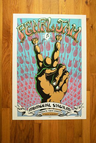 Pearl Jam Concert Poster By Emek
