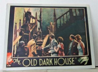 1932 The Old Dark House Universal Or Other Co Lobby Card Karloff & Hand On Rail