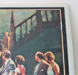 1932 THE OLD DARK HOUSE Universal or Other Co Lobby Card KARLOFF & HAND ON RAIL 2