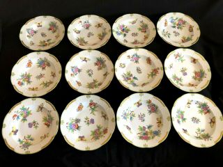 Herend Porcelain Handpainted Queen Victoria Soup Plate 503/vbo (12pcs. )