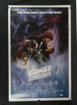 Star Wars Empire Strikes Back 1980 One Sheet Movie Poster Gwtw Rolled