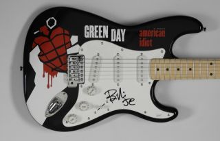 Billy Joe Armstrong Green Day Jsa Signed Autograph Stratocaster Squier Guitar