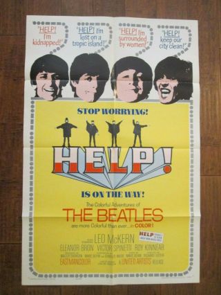Help - 1965 1 Sheet Movie Poster - The Beatles