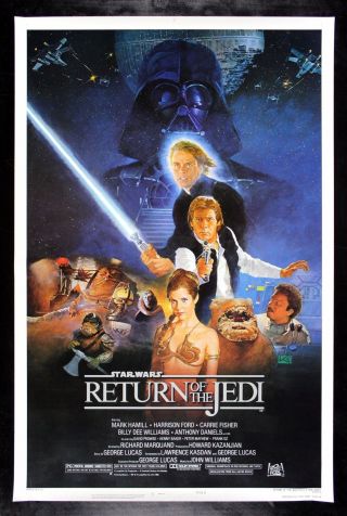 Return Of The Jedi ✯ Cinemasterpieces 1sh Star Wars Movie Poster 1983