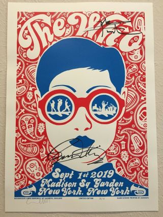 The Who - York Msg 2019 Poster Signed By Roger Daltrey & Pete Townshend