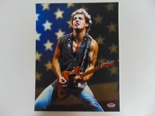 " The Boss " Bruce Springsteen Hand Signed 11x14 Color Photo Authenticated