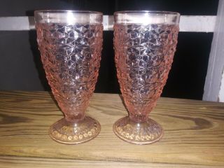 Holiday / Buttons & Bows 6 " Footed Pink And Cameo Ftd Tumblers For Pat Only To