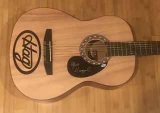 Merle Haggard Signed Autographed Natural Acoustic Guitar W/,