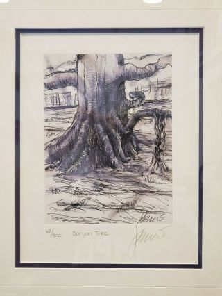 Jerry Garcia Signed Autographed Silkscreen Lithograph " Banyon Tree " 62/500