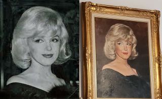 Oil Portrait of Marilyn Monroe at The Misfits Premiere Anthony De Frange 1972 12