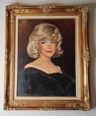 Oil Portrait Of Marilyn Monroe At The Misfits Premiere Anthony De Frange 1972