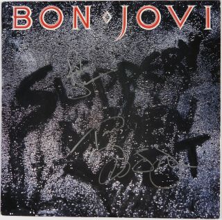 Jon Bon Jovi Richie Sambora,  Slippery When Wet Signed Autograph Jsa Album Lp