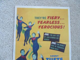 CAT WOMEN OF THE MOON 1953 INSRT MOVIE POSTER FLD EX 2