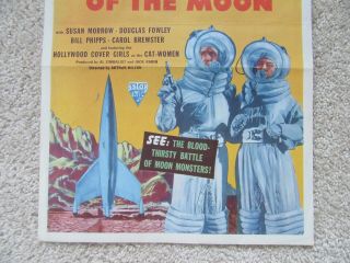 CAT WOMEN OF THE MOON 1953 INSRT MOVIE POSTER FLD EX 4
