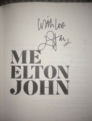 ELTON JOHN SIGNED ME AUTOBIOGRAPHY BOOK VERY RARE FROM L.  A.  SIGNING PROOF 3