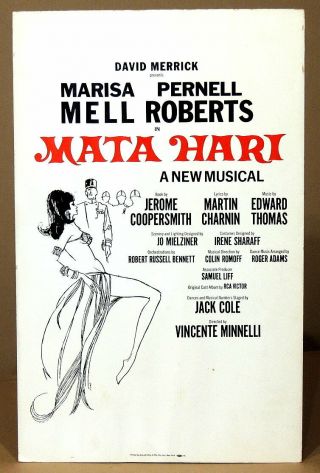 Triton Offers 1967 Broadway Poster Mata Hari Infamous Flop Musical