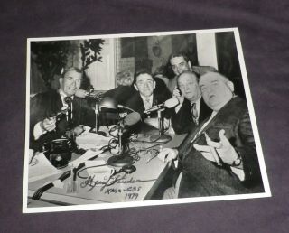 The Three Stooges Harry Fender Signed Photo Kmox Radio St.  Louis " Captain 11 " Tv