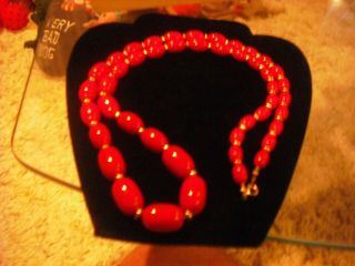 Joan Crawford Personally Owned & Worn Red Bead Necklace W/loa