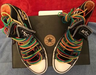 Nib Ac/dc Powerage Sneakers Rare All Star Acdc Display Worthy Converse