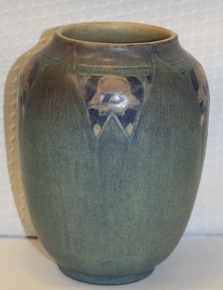 Newcomb College Pottery Vase Matte Blue Green Rare Joseph Fortune Meyer Piece 4