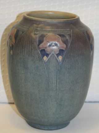 Newcomb College Pottery Vase Matte Blue Green Rare Joseph Fortune Meyer Piece 8