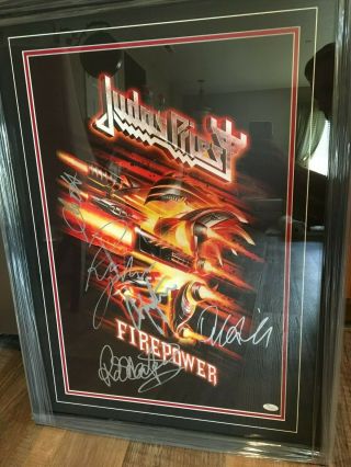 Judas Priest signed FRAMED Poster JSA (All 5) 2