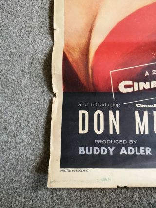 MARILYN MONROE Cinema One Sheet For Film BUS STOP 1956 6