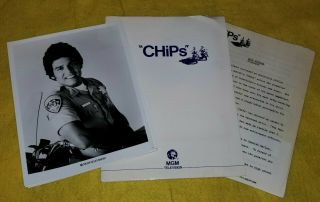 Chips Press Kit 5 Photos Erik Estrada Brianne Leary Larry Wilcox Rare