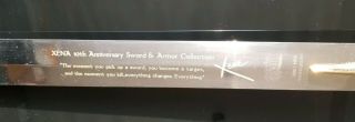 XENA - 10th Anniversary Sword,  with etched quote from series 3