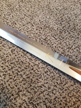 XENA - 10th Anniversary Sword,  with etched quote from series 7