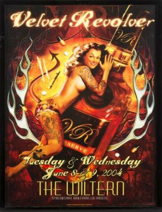 Slash Personally Owned Velvet Revolver At The Wiltern Los Angeles Framed Poster