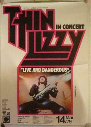 Thin Lizzy May 14th 1979 Live And Dangerous Poster Concert Gig