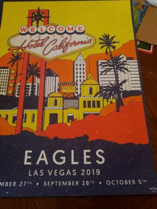 The Eagles Las Vegas 2019 Event Poster 170/350 Hotel California Mgm