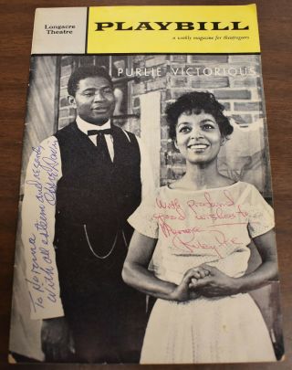 Purlie Victorious York Playbill 1962 Vintage Signed Ruby Dee Ossie Davis