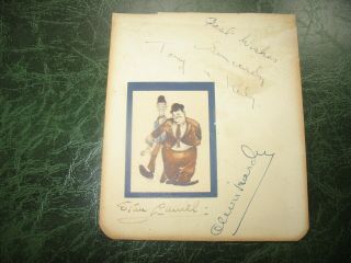 Stan Laurel And Oliver Hardy Signed Comic Autographs & Vignette Comedy