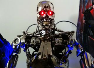 Hcg T2 Terminator Endoskeleton 1/2 Scaled Chrome Bust Statue Figure Alien Aliens